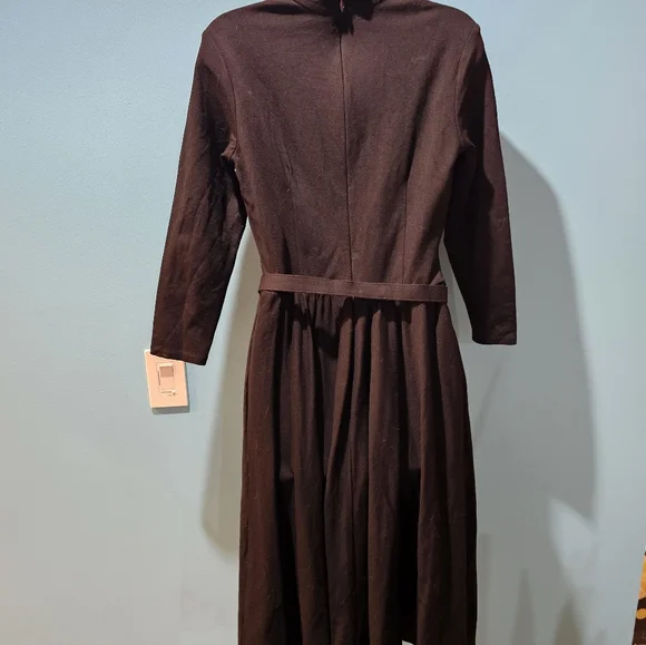 VIXEN BY MICHELINE PITT Black Midi Dress with Belt - Picture 3 of 5